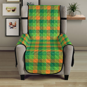 Shamrock Plaid St. Patrick's Day Print Armchair Protector