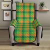 Shamrock Plaid St. Patrick's Day Print Armchair Protector