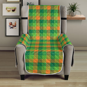 Shamrock Plaid St. Patrick's Day Print Armchair Protector