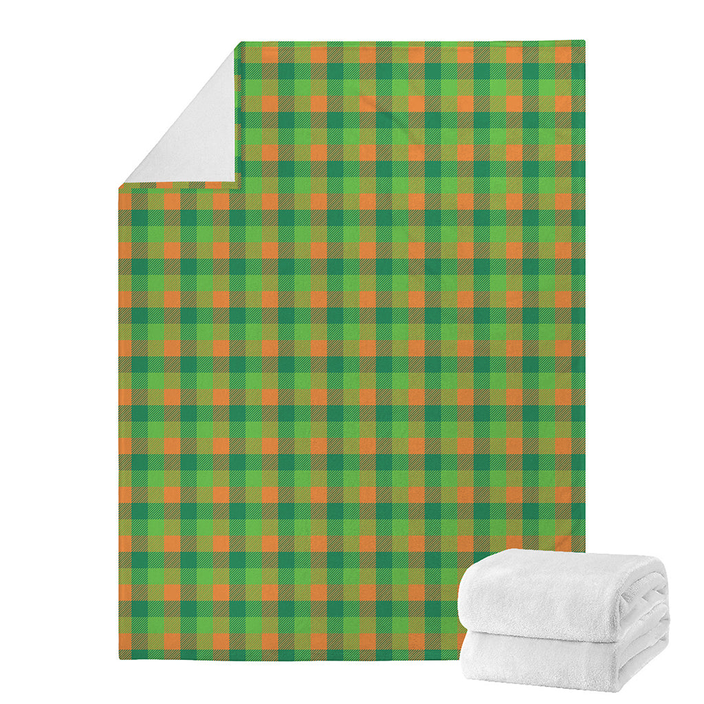 Shamrock Plaid St. Patrick's Day Print Blanket