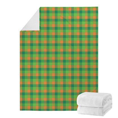 Shamrock Plaid St. Patrick's Day Print Blanket