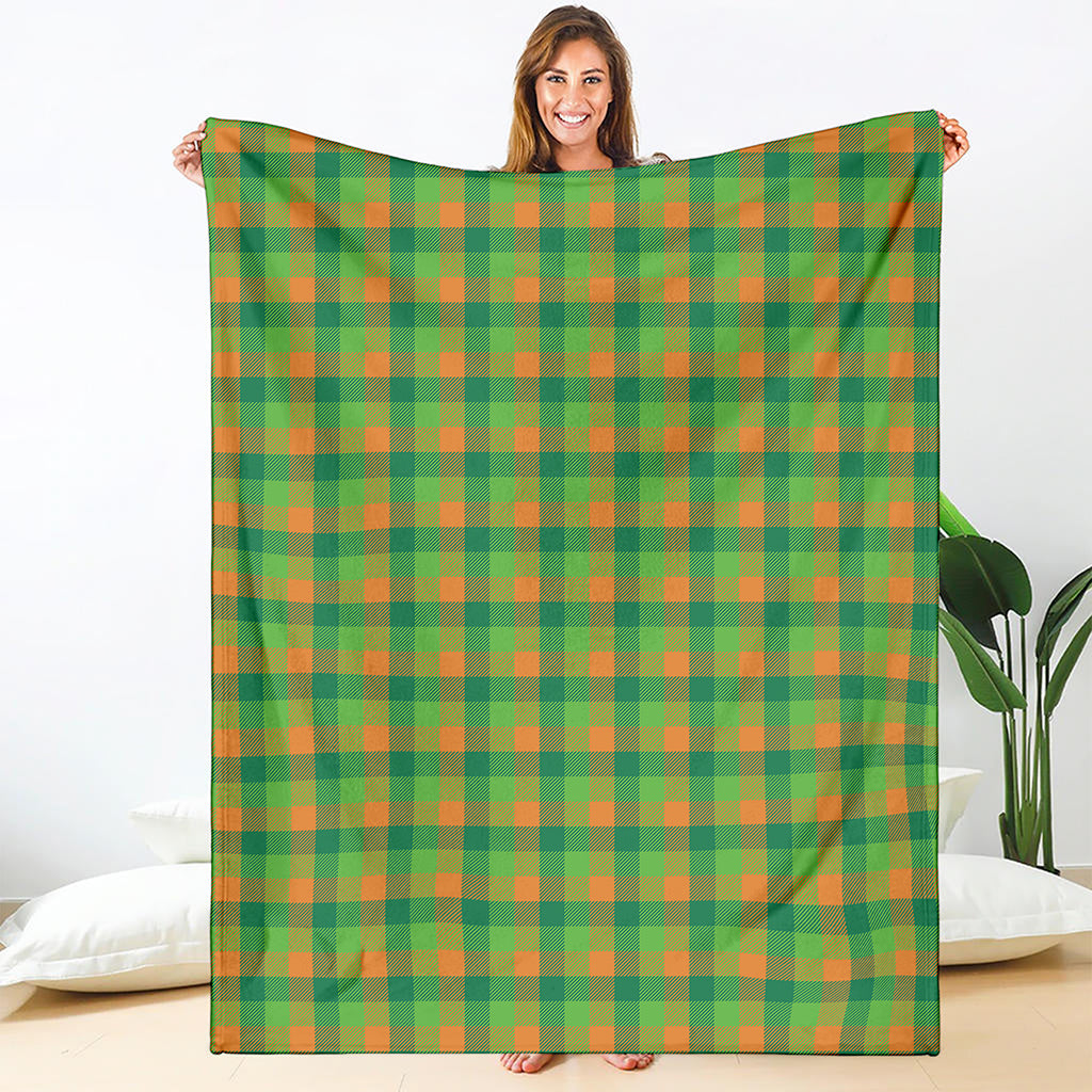 Shamrock Plaid St. Patrick's Day Print Blanket