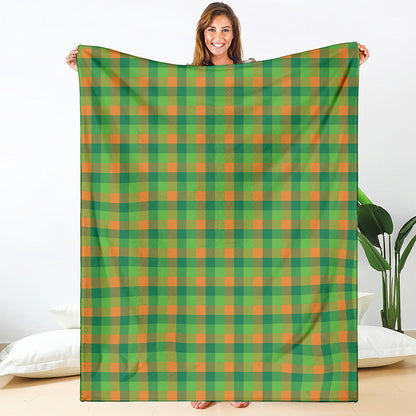 Shamrock Plaid St. Patrick's Day Print Blanket