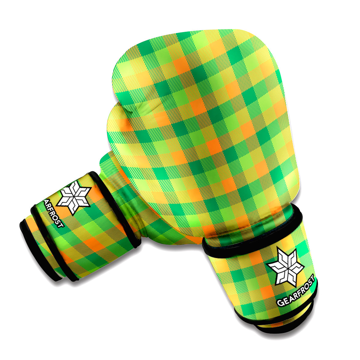 Shamrock Plaid St. Patrick's Day Print Boxing Gloves