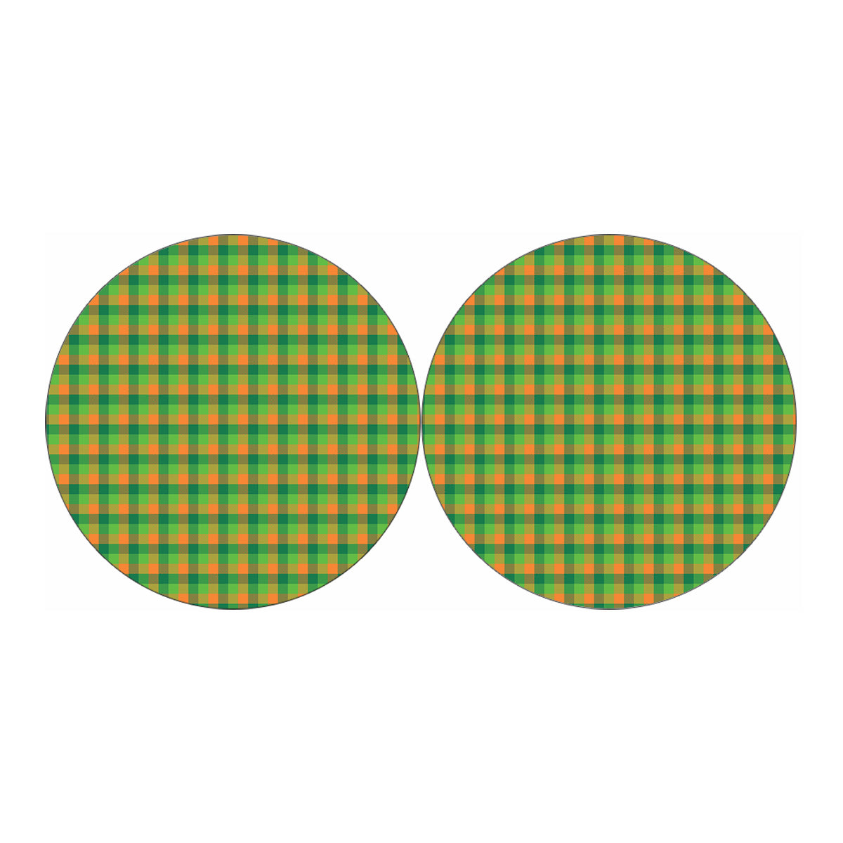 Shamrock Plaid St. Patrick's Day Print Car Coasters