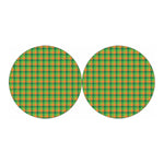 Shamrock Plaid St. Patrick's Day Print Car Coasters