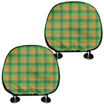 Shamrock Plaid St. Patrick's Day Print Car Headrest Covers