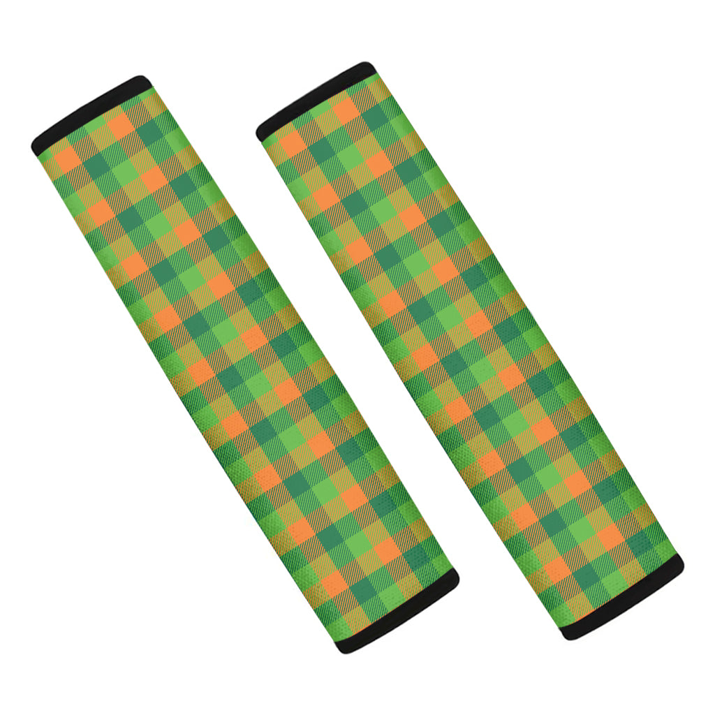 Shamrock Plaid St. Patrick's Day Print Car Seat Belt Covers