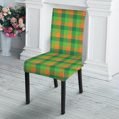 Shamrock Plaid St. Patrick's Day Print Dining Chair Slipcover