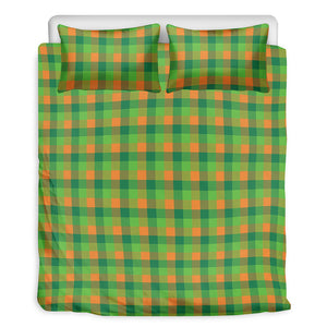 Shamrock Plaid St. Patrick's Day Print Duvet Cover Bedding Set