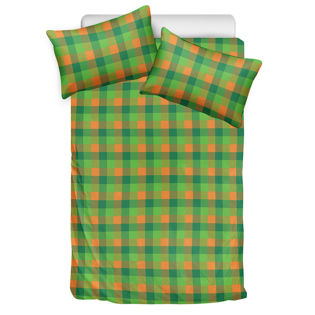 Shamrock Plaid St. Patrick's Day Print Duvet Cover Bedding Set