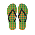 Shamrock Plaid St. Patrick's Day Print Flip Flops