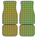 Shamrock Plaid St. Patrick's Day Print Front and Back Car Floor Mats