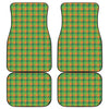 Shamrock Plaid St. Patrick's Day Print Front and Back Car Floor Mats
