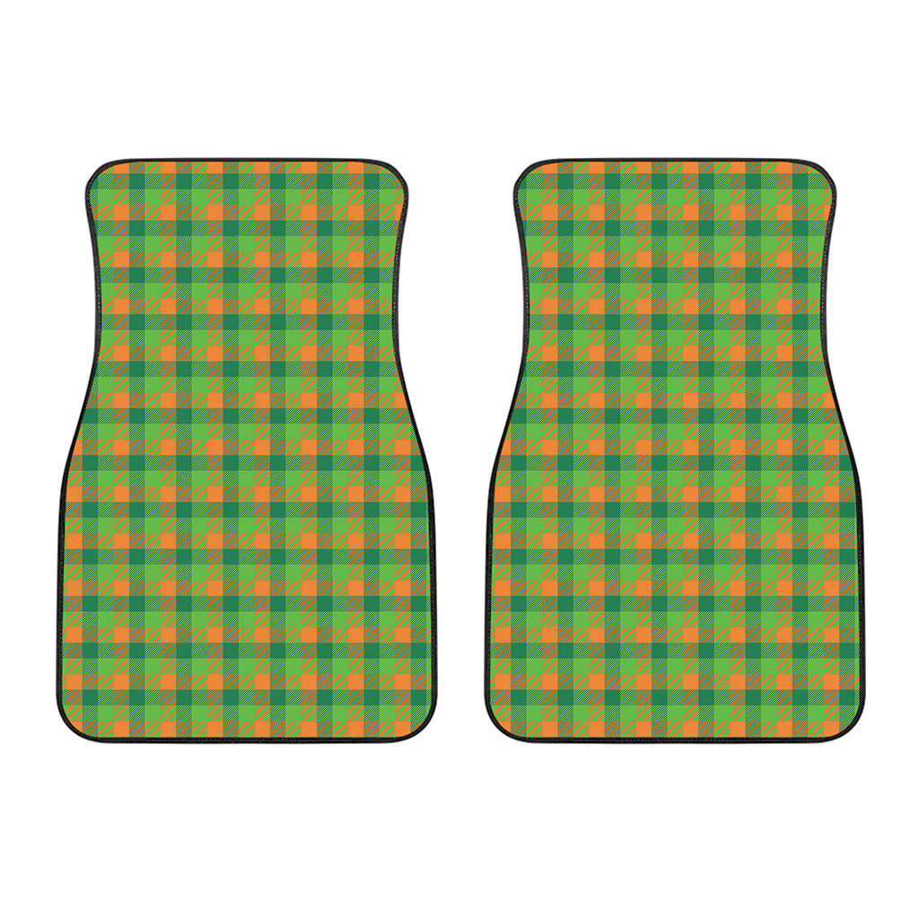 Shamrock Plaid St. Patrick's Day Print Front Car Floor Mats