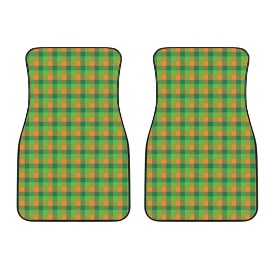 Shamrock Plaid St. Patrick's Day Print Front Car Floor Mats