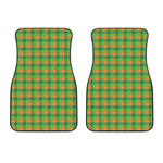 Shamrock Plaid St. Patrick's Day Print Front Car Floor Mats