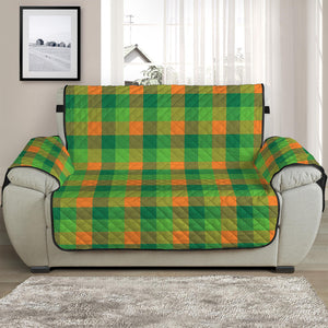 Shamrock Plaid St. Patrick's Day Print Half Sofa Protector