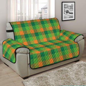 Shamrock Plaid St. Patrick's Day Print Half Sofa Protector