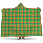 Shamrock Plaid St. Patrick's Day Print Hooded Blanket