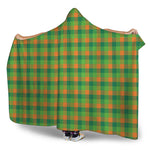 Shamrock Plaid St. Patrick's Day Print Hooded Blanket