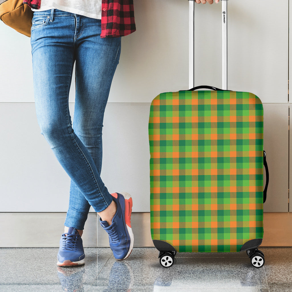 Shamrock Plaid St. Patrick's Day Print Luggage Cover