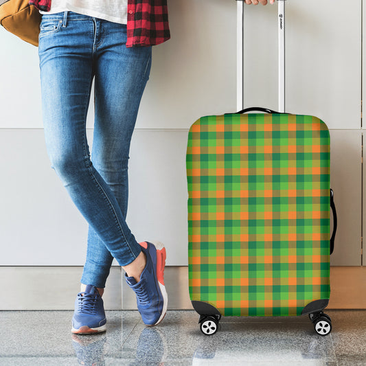 Shamrock Plaid St. Patrick's Day Print Luggage Cover