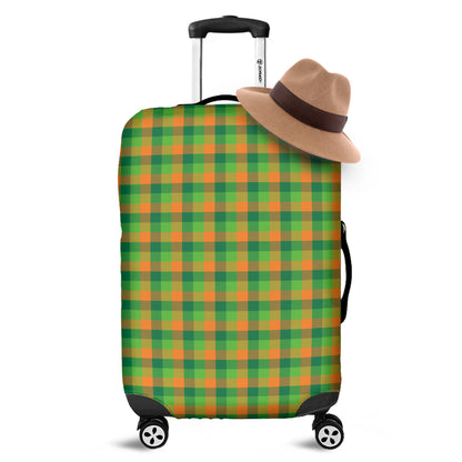 Shamrock Plaid St. Patrick's Day Print Luggage Cover