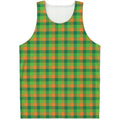 Shamrock Plaid St. Patrick's Day Print Men's Tank Top