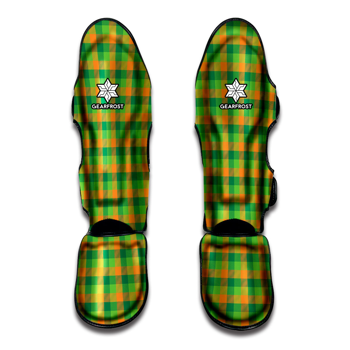 Shamrock Plaid St. Patrick's Day Print Muay Thai Shin Guard