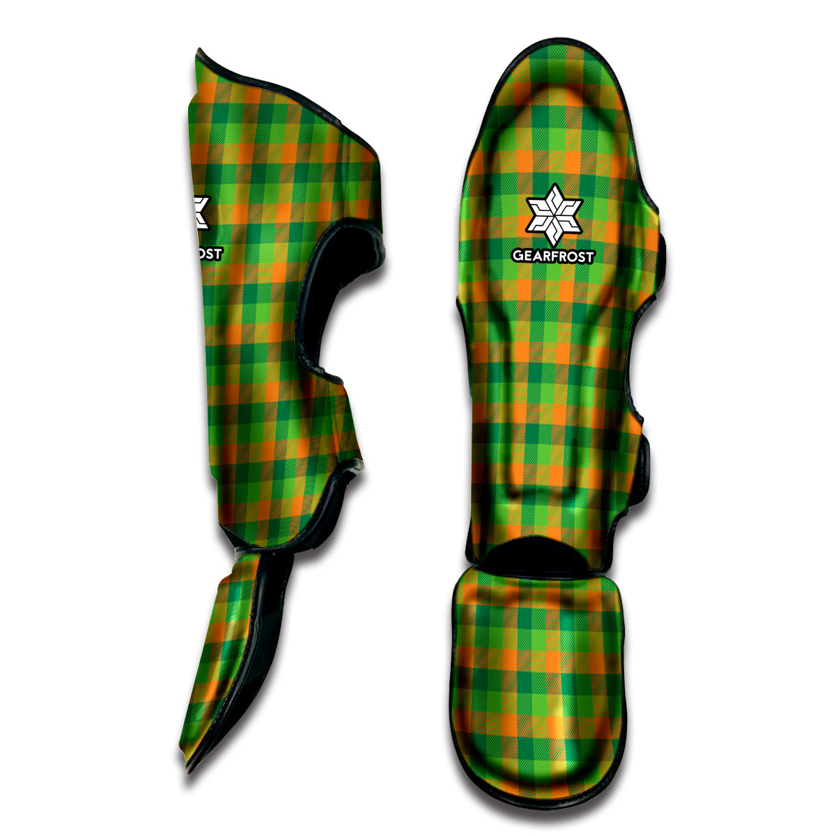 Shamrock Plaid St. Patrick's Day Print Muay Thai Shin Guard