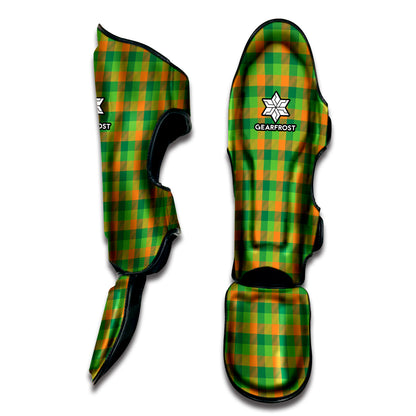Shamrock Plaid St. Patrick's Day Print Muay Thai Shin Guard