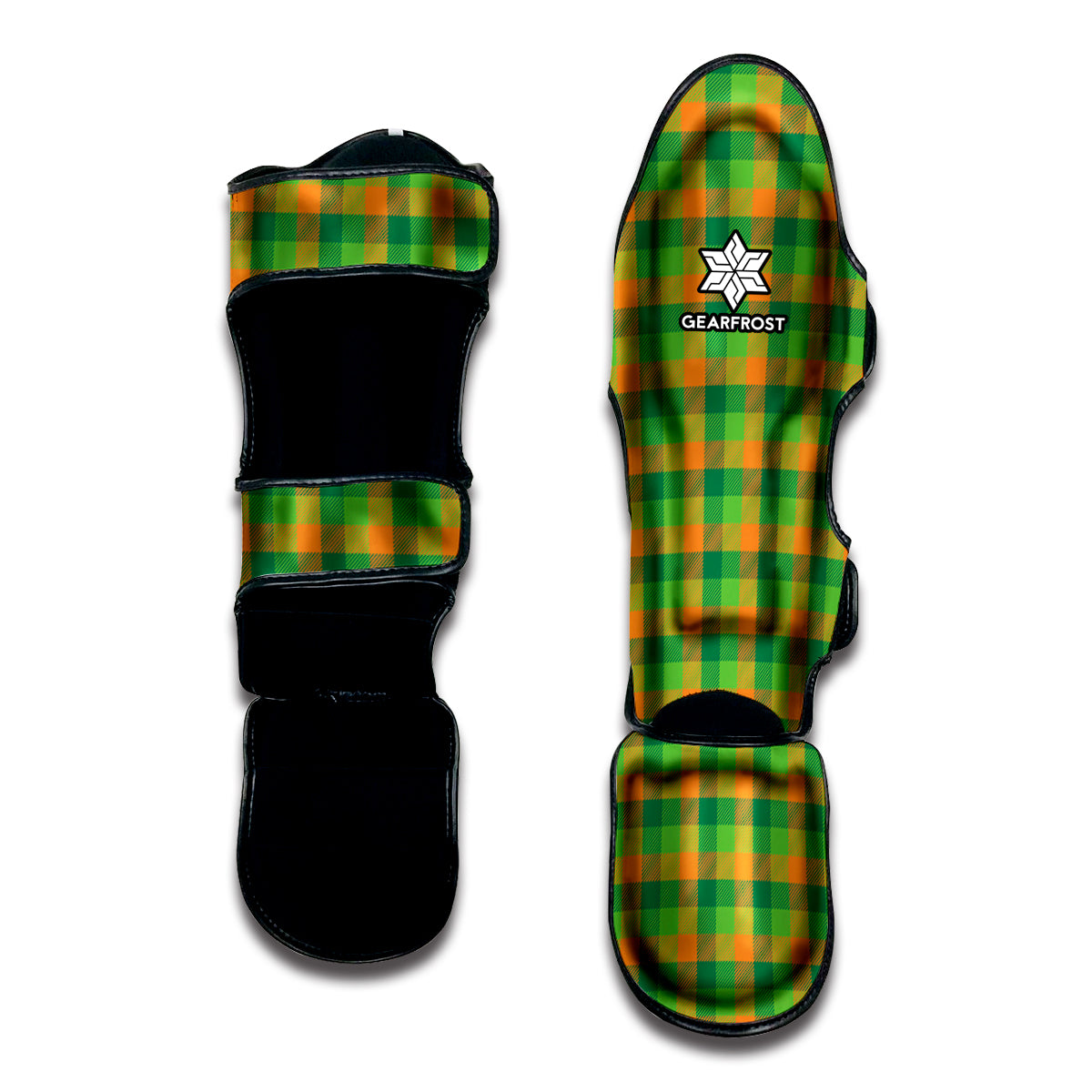 Shamrock Plaid St. Patrick's Day Print Muay Thai Shin Guard