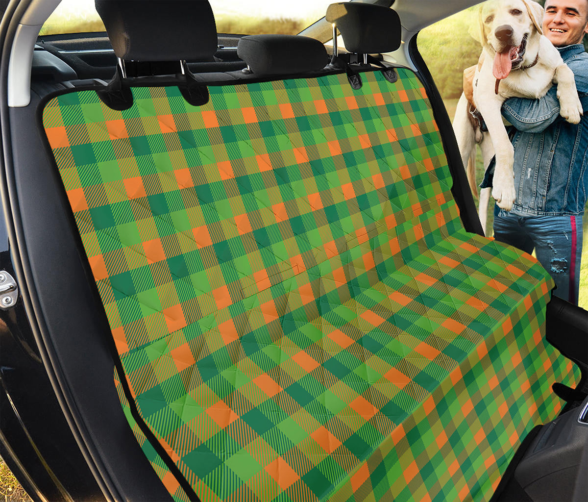 Shamrock Plaid St. Patrick's Day Print Pet Car Back Seat Cover