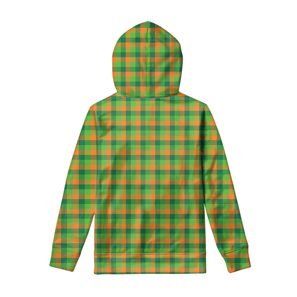 Shamrock Plaid St. Patrick's Day Print Pullover Hoodie