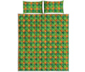 Shamrock Plaid St. Patrick's Day Print Quilt Bed Set