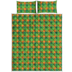 Shamrock Plaid St. Patrick's Day Print Quilt Bed Set