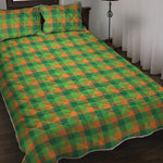 Shamrock Plaid St. Patrick's Day Print Quilt Bed Set