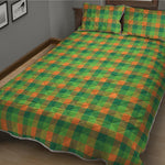 Shamrock Plaid St. Patrick's Day Print Quilt Bed Set