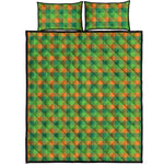 Shamrock Plaid St. Patrick's Day Print Quilt Bed Set