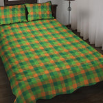 Shamrock Plaid St. Patrick's Day Print Quilt Bed Set
