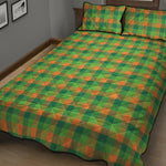 Shamrock Plaid St. Patrick's Day Print Quilt Bed Set