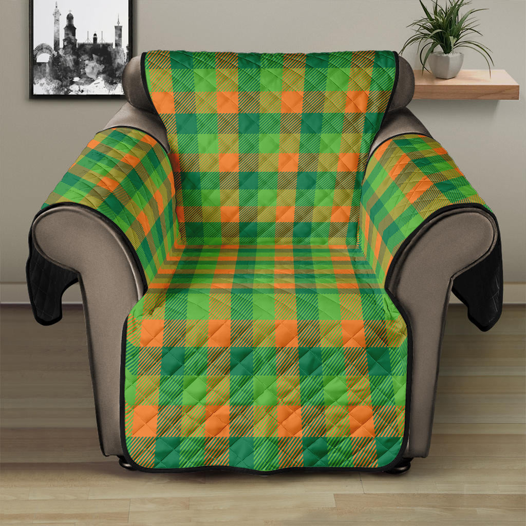 Shamrock Plaid St. Patrick's Day Print Recliner Protector