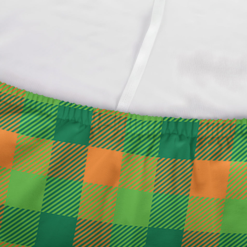 Shamrock Plaid St. Patrick's Day Print Sofa Cover