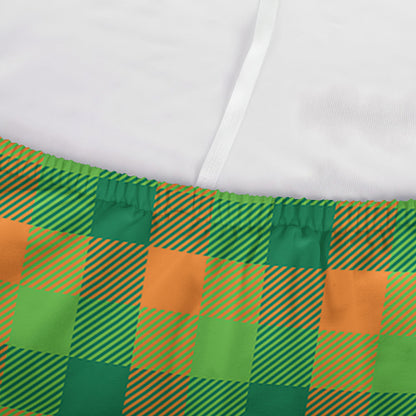 Shamrock Plaid St. Patrick's Day Print Sofa Cover