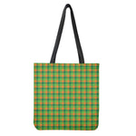 Shamrock Plaid St. Patrick's Day Print Tote Bag