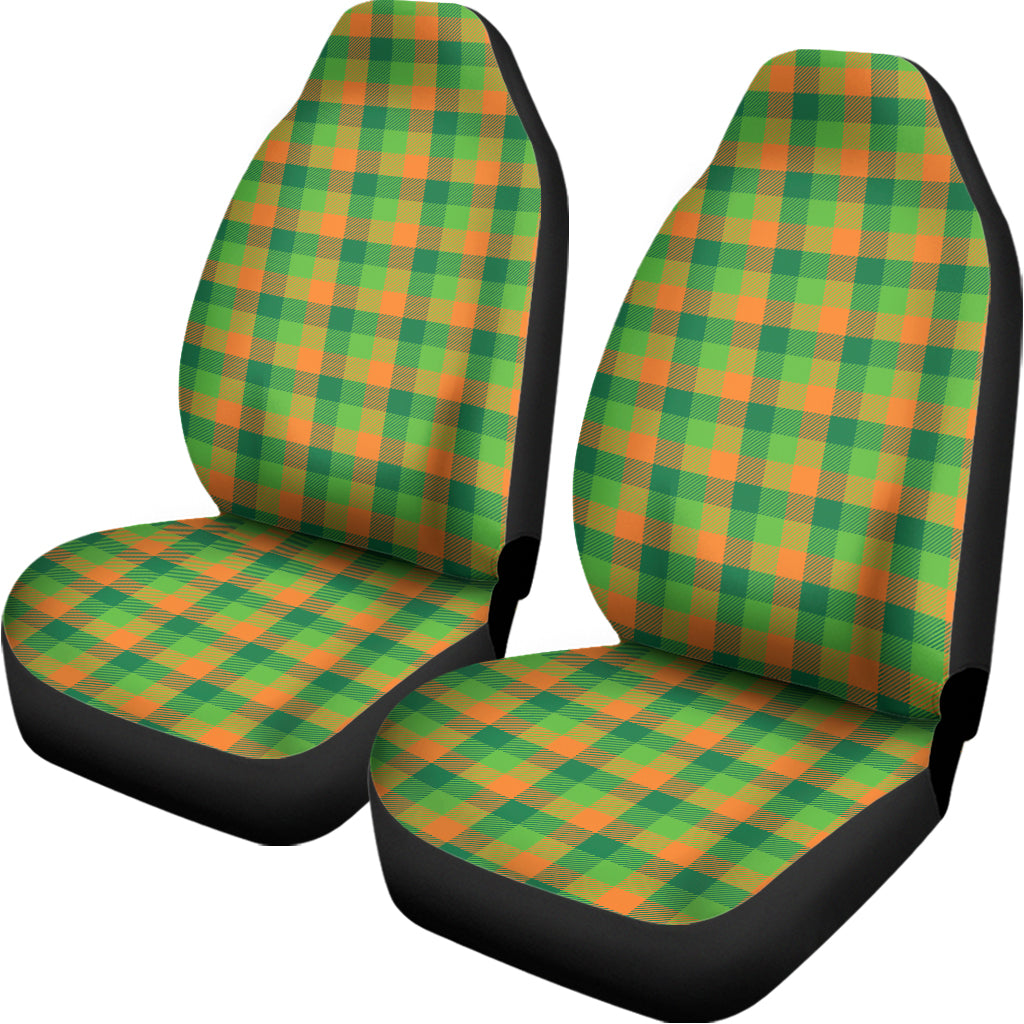 Shamrock Plaid St. Patrick's Day Print Universal Fit Car Seat Covers