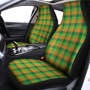 Shamrock Plaid St. Patrick's Day Print Universal Fit Car Seat Covers