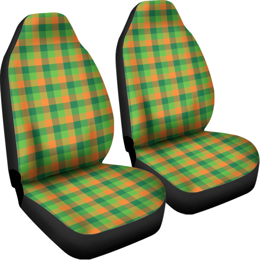 Shamrock Plaid St. Patrick's Day Print Universal Fit Car Seat Covers