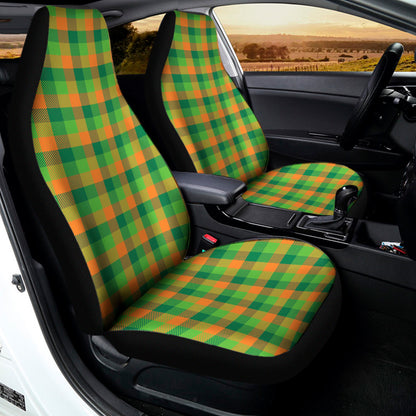 Shamrock Plaid St. Patrick's Day Print Universal Fit Car Seat Covers